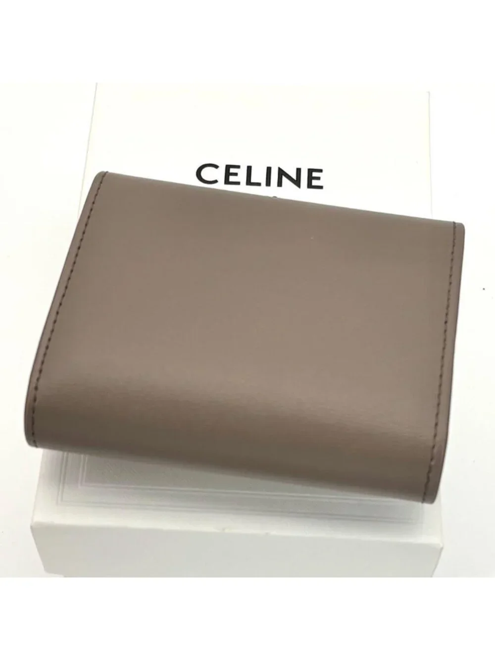 Celine Wallet Small Flap Triomphe Gray